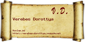 Verebes Dorottya névjegykártya